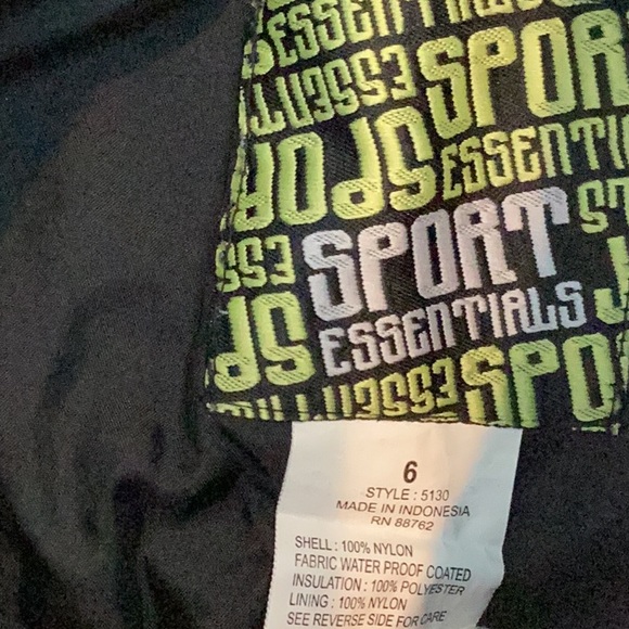 Sport Essentials black snow pants, Size 6, good condition.❄️🎿❄️⛷️❄️🏂 - Picture 6 of 7